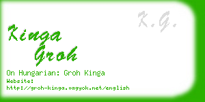 kinga groh business card